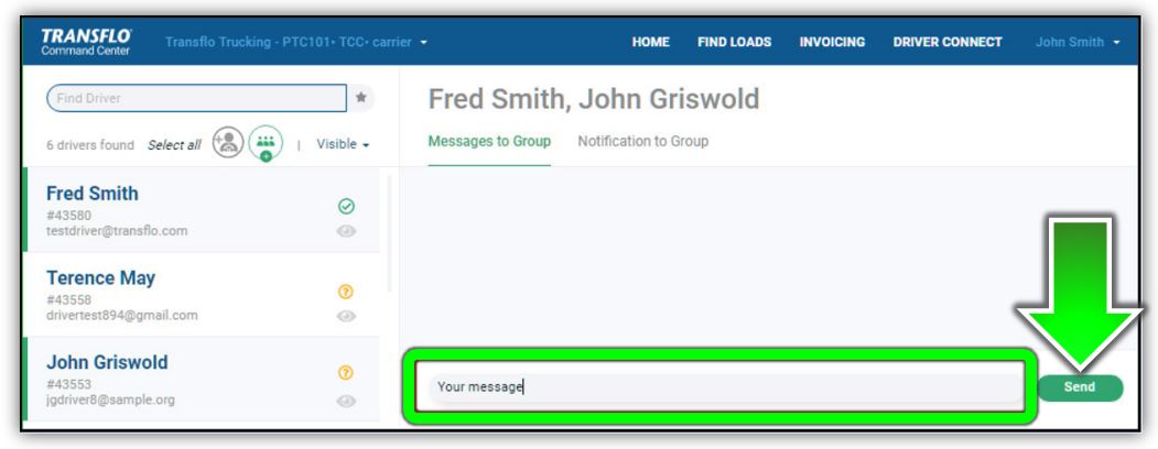 Instant Message Chat with Drivers