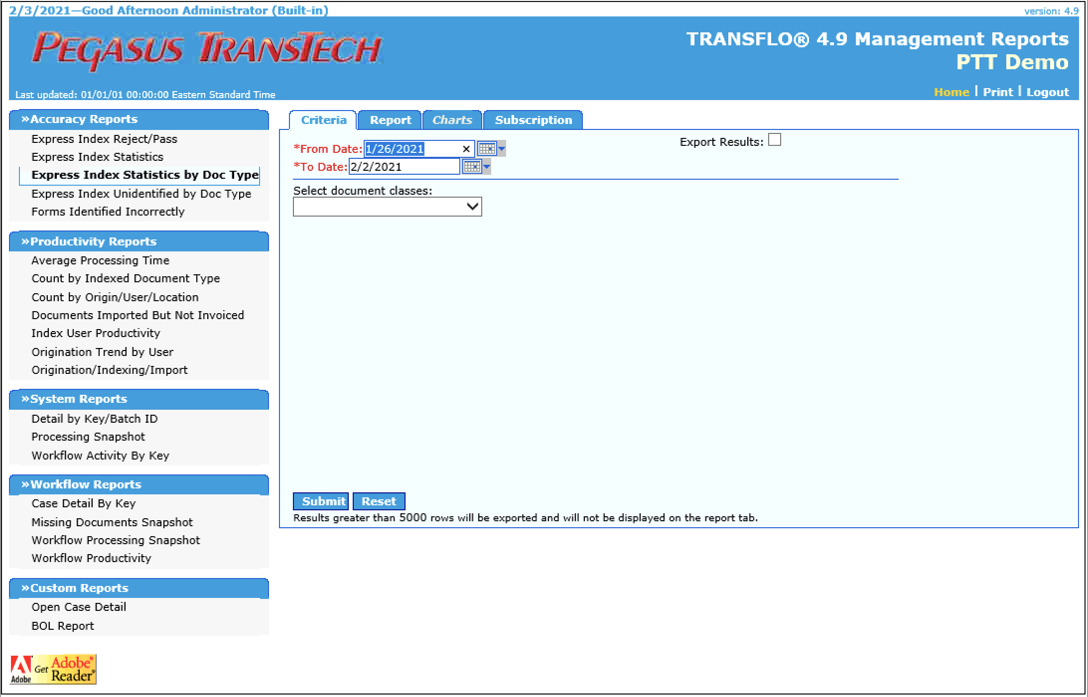 Accuracy Reports for Transflo DMS Users