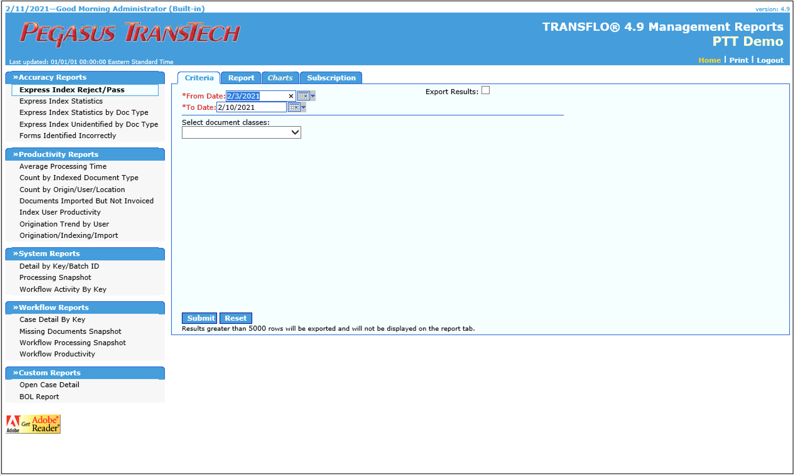 Accuracy Reports for Transflo DMS Users
