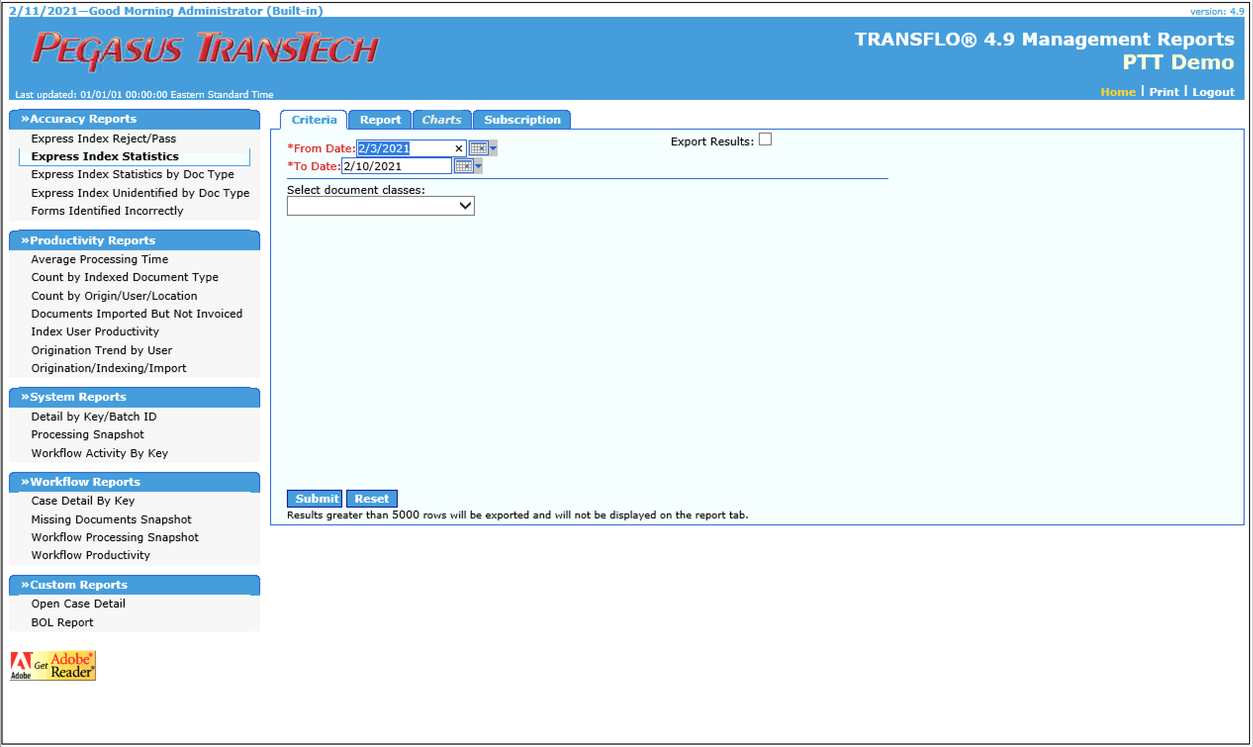 Accuracy Reports for Transflo DMS Users