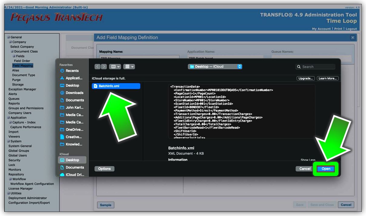 Transflo DMS Batch Bridge Service