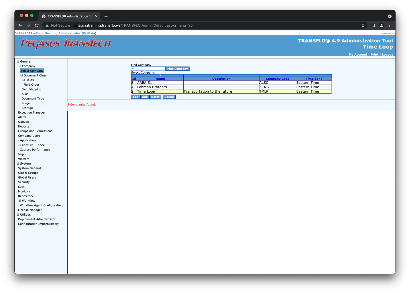 Transflo DMS Batch Bridge Service