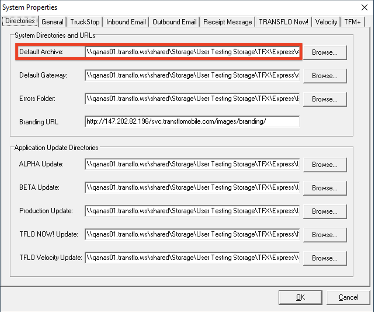 Transflo DMS Batch Bridge Service