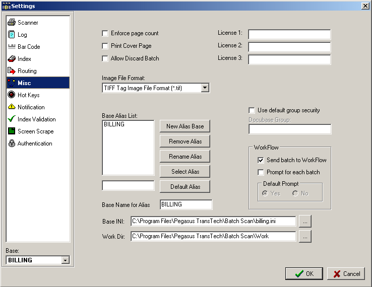 Configure DMS Batch Scan Settings