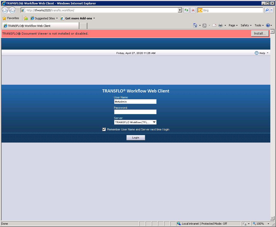 Install and Configure Transflo DMS Workflow
