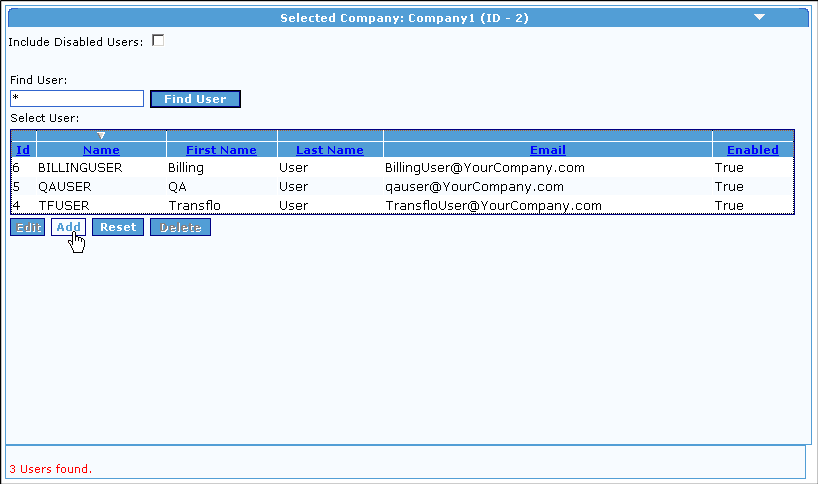 Configure Transflo DMS Management Reports