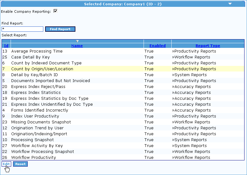 Transflo DMS Admin Tool Application and Report Settings