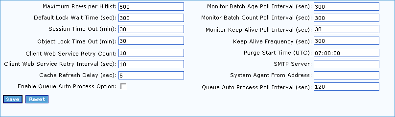 Transflo DMS Admin Tool System Settings