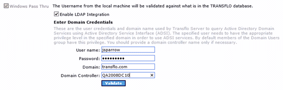 Transflo DMS Admin Tool System Settings