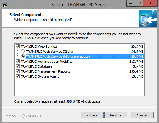 Install Transflo DMS Server Components
