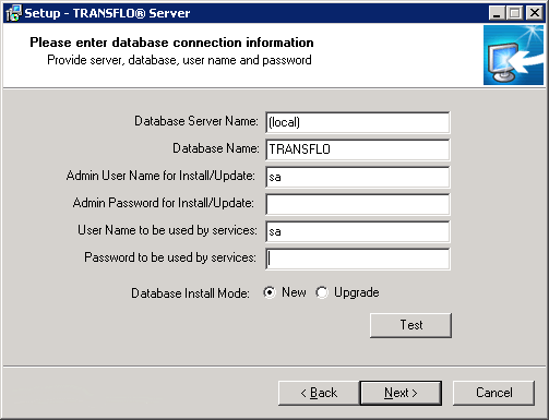 Install Transflo DMS Server Components