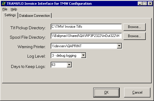 Transflo Invoice Interface Service for TMW