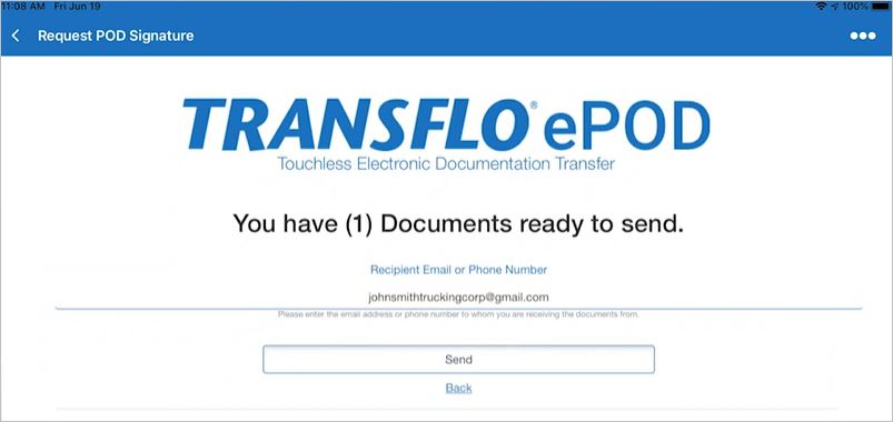 Request and Sign eBOL and ePOD Documents