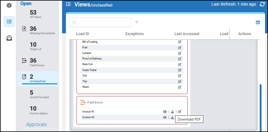 Download Documents in Transflo Workflow AI Carrier